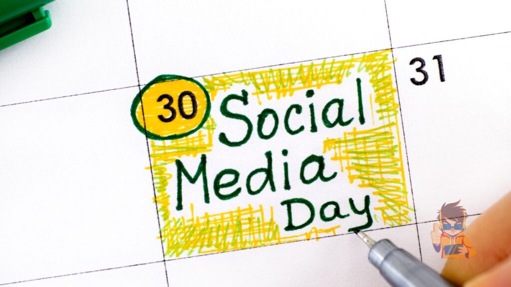 A screenshot of iMaxDigital's social media calendar feature showing scheduled posts across multiple platforms.