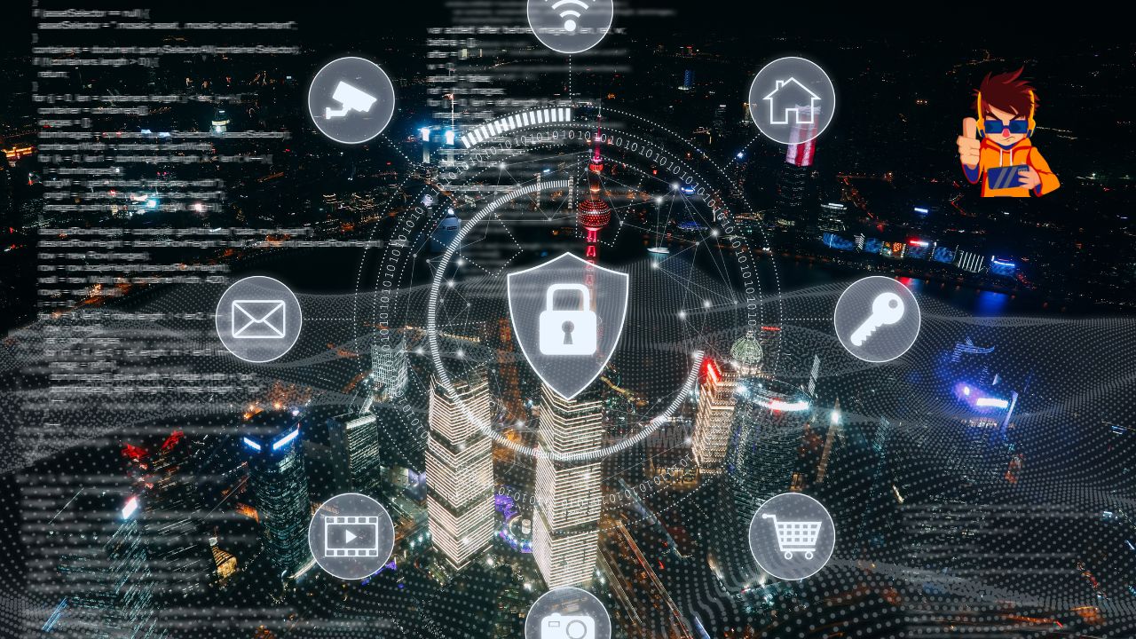 A futuristic digital lock symbolizing the integration of quantum computing into cybersecurity.